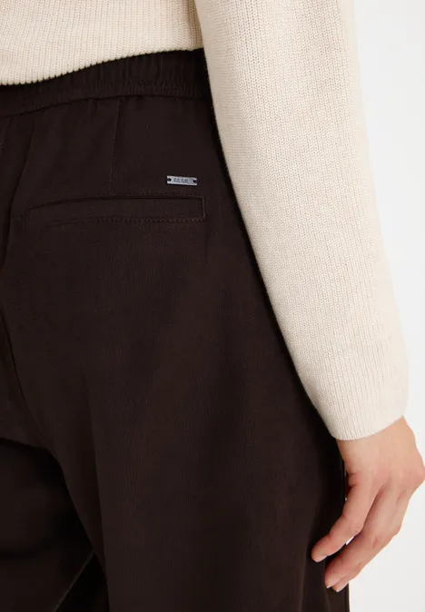 Spodnie Twill z szerokimi nogawkami tartufo brown