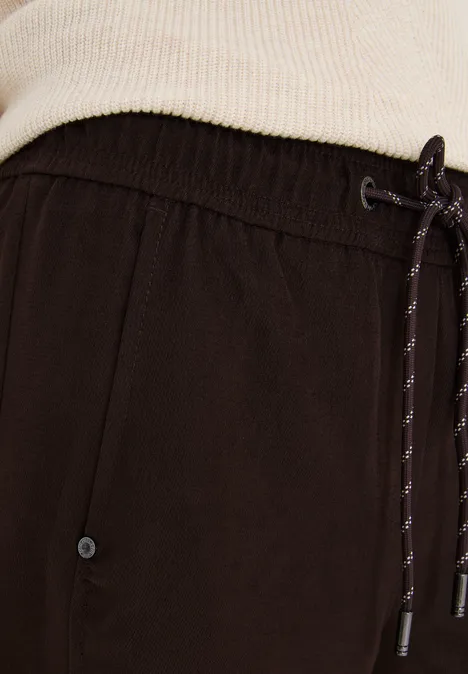 Spodnie Twill z szerokimi nogawkami tartufo brown