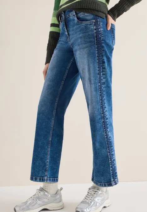 Wide Leg Jeans mid blue wash