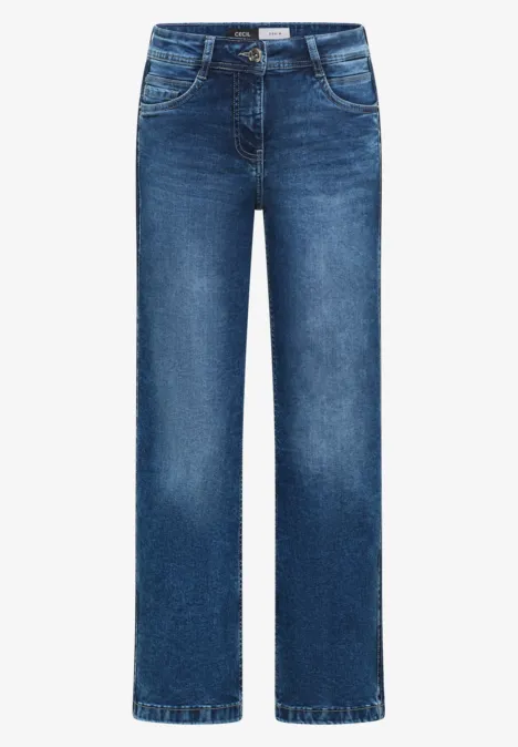 Wide Leg Jeans mid blue wash