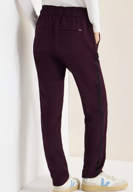 Hose mit Glitzer-Tape eggplant red Hose mit Glitzer-Tape eggplant red