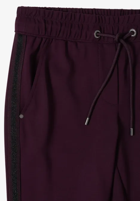 Hose mit Glitzer-Tape eggplant red Hose mit Glitzer-Tape eggplant red
