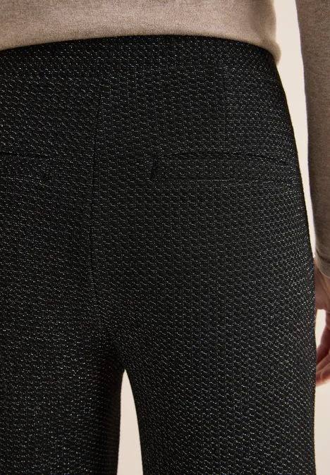 Glitzernde Wide Leg Hose Black Glitzernde Wide Leg Hose Black