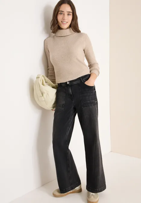 Wide Legs Jeans dark grey washed Wide Legs Jeans dark grey washed