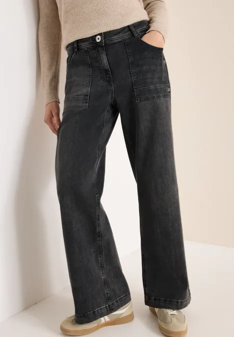 Wide Legs Jeans dark grey washed Wide Legs Jeans dark grey washed