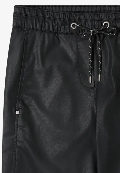 Pantalon Wide Legs enduit Black