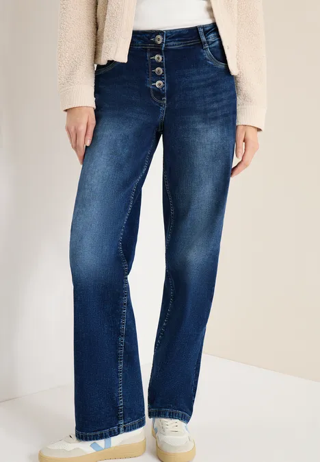 Wide Leg Jeans mid blue wash Wide Leg Jeans mid blue wash