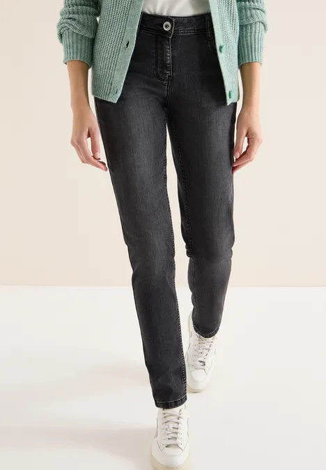 Jeans en coupe casual dark grey washed