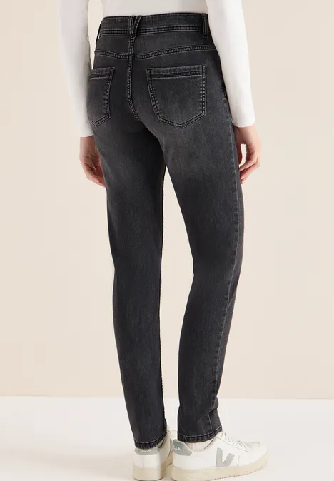 Jeans en coupe casual dark grey washed