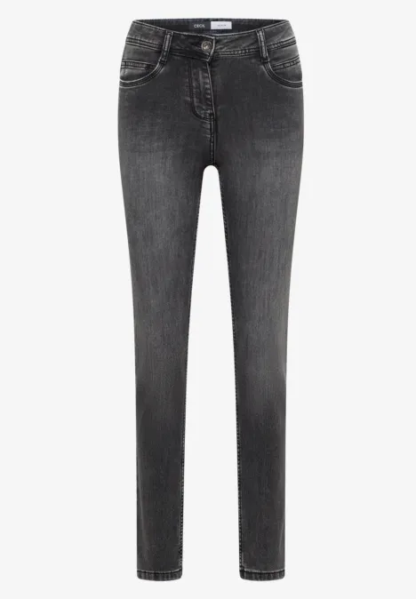 Jeans en coupe casual dark grey washed