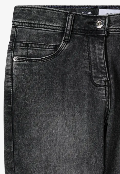 Jeans en coupe casual dark grey washed