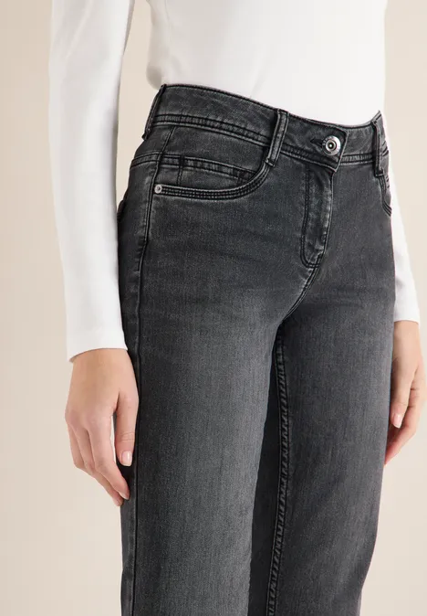 Jeans en coupe casual dark grey washed