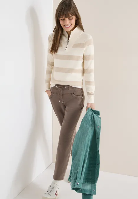 Washed-Look Hose coffee taupe