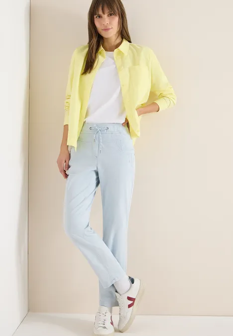 Washed-Look Hose diamond blue