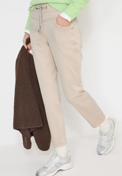 Washed-Look Hose grain beige