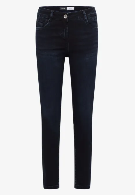 Jeans casual fit dark blue black washed