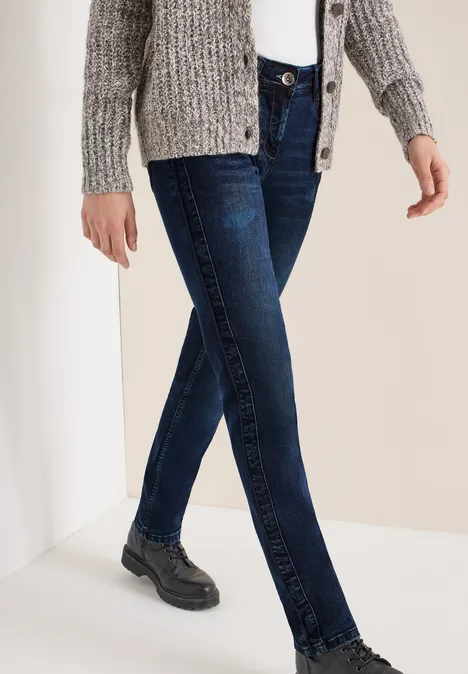 Jeansy Casual Fit dark blue black washed