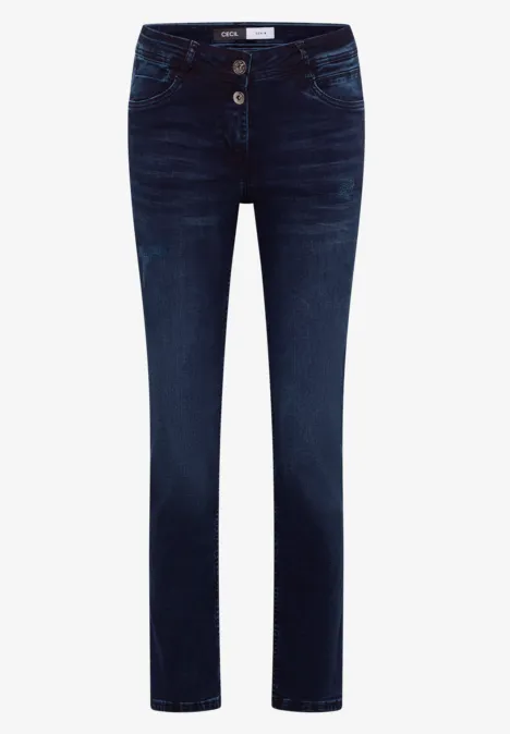 Straight Legs jeans blue black used wash Straight Legs jeans blue black used wash