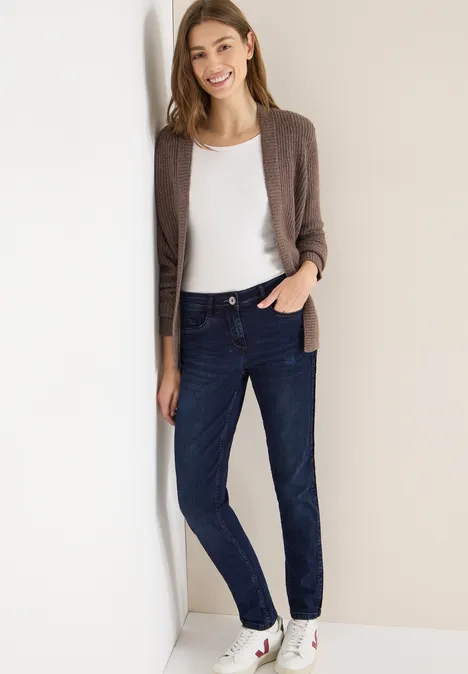 Jeans casual fit dark blue black washed