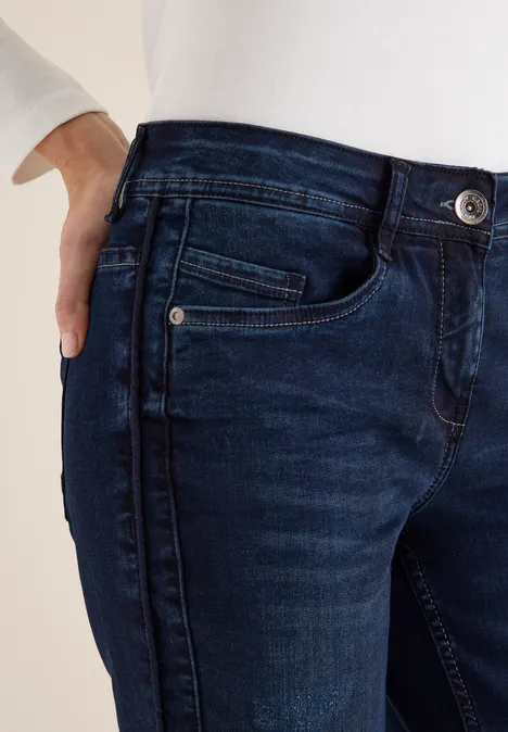 Jeans casual fit dark blue black washed