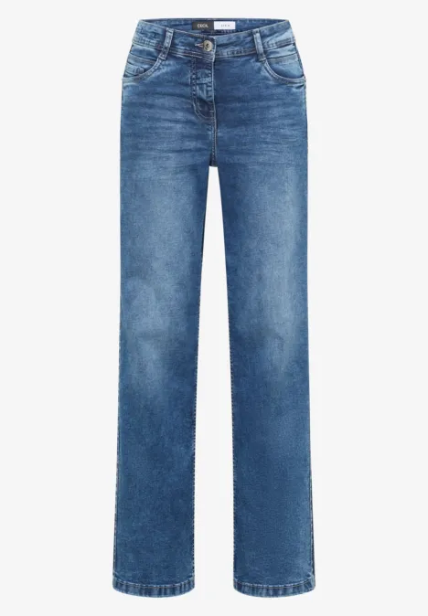 Wide Leg Jeans mid blue wash