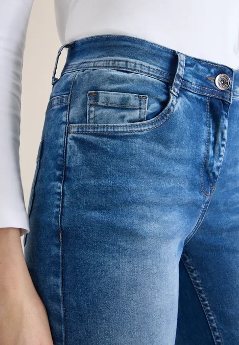 Slim Leg Jeans mid blue wash