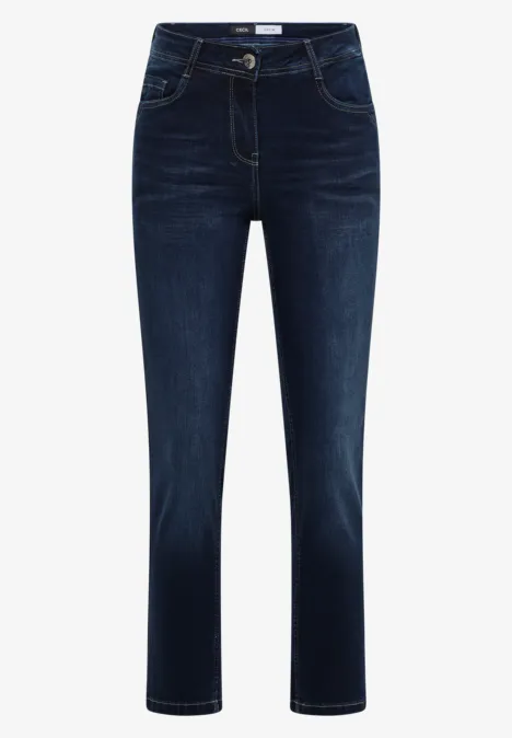 Straight Leg Jeans Dark blue wash