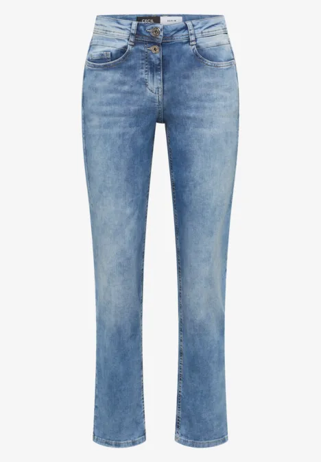 Straight Leg Jeans light blue washed