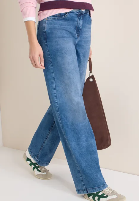 Wide Leg Jeans fresh blue random wash