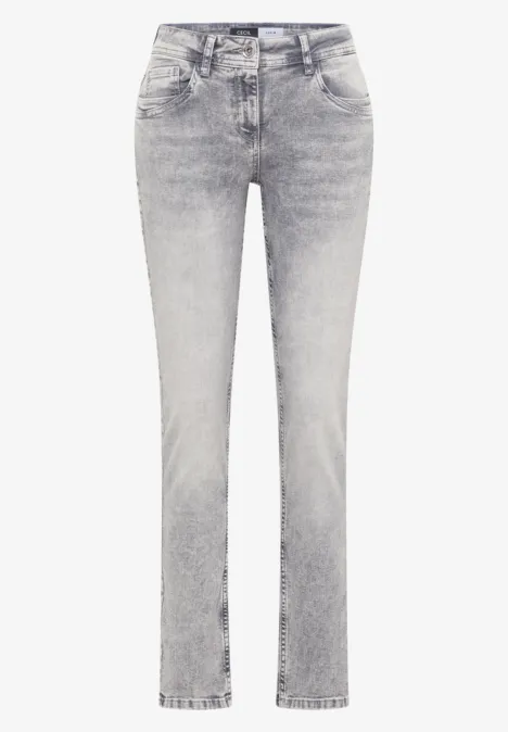 Straight Leg Jeans light grey wash