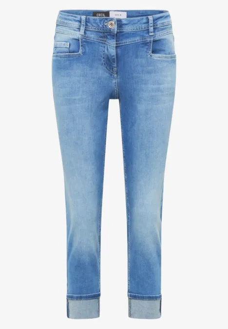 Jeans met gewassen look light blue wash