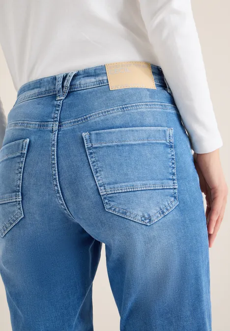 Jeans met gewassen look light blue wash