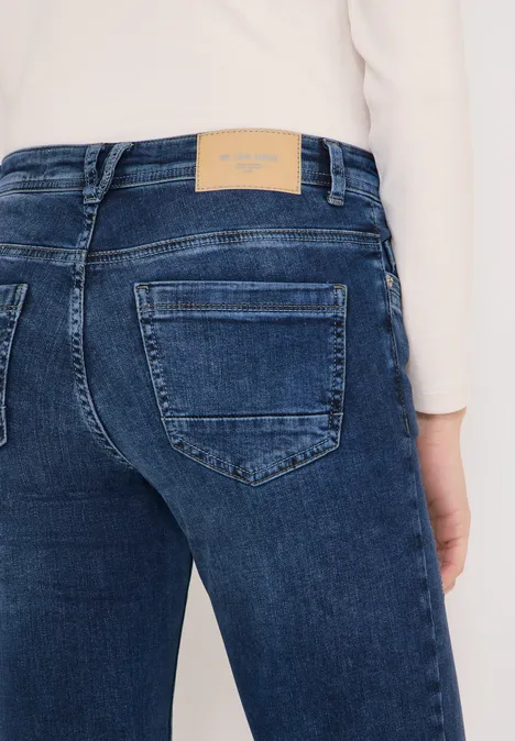 Jeans im Slim Fit mid blue used wash