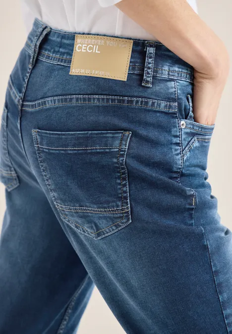 Slim Legs Jeans mid blue used wash