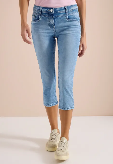 3/4 Slim Leg Jeans im Casual Fit light blue washed 3/4 Slim Leg Jeans im Casual Fit light blue washed