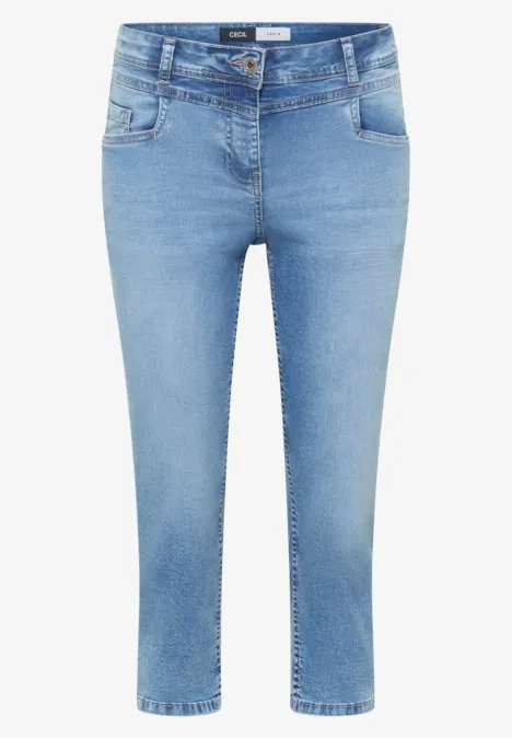 3/4 Slim Leg Jeans im Casual Fit light blue washed 3/4 Slim Leg Jeans im Casual Fit light blue washed