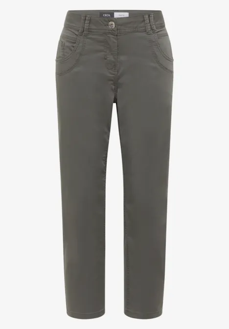 Pantalon Mid Waist Slim Leg en Casual Fit clear khaki Pantalon Mid Waist Slim Leg en Casual Fit clear khaki