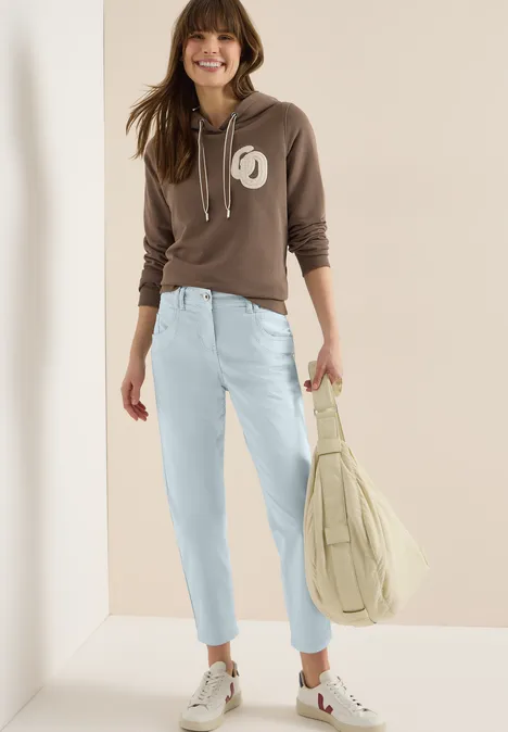 Pantalon Mid Waist Slim Leg en Casual Fit diamond blue Pantalon Mid Waist Slim Leg en Casual Fit diamond blue