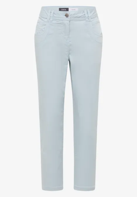 Pantalon Mid Waist Slim Leg en Casual Fit diamond blue Pantalon Mid Waist Slim Leg en Casual Fit diamond blue