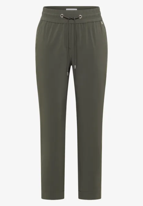 Pantalon Mid Waist Slim Leg en Casual Fit clear khaki