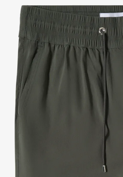 Pantalon Mid Waist Slim Leg en Casual Fit clear khaki