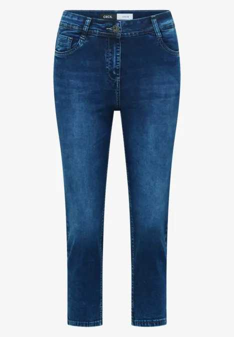 3/4 Slim Leg Jeans im Slim Fit Dark blue wash