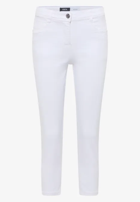 3/4 Slim Leg jeans in Slim Fit White 3/4 Slim Leg jeans in Slim Fit White