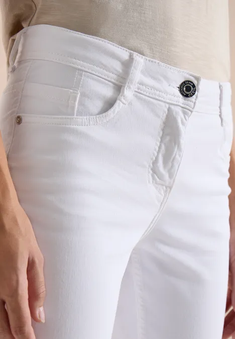 Jeans 3/4 Slim Leg en Casual Fit White