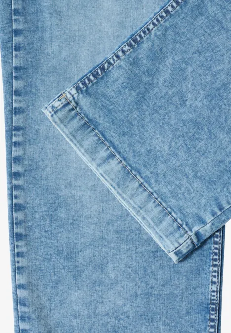 High Waist Wide Leg Jeans im Loose Fit light blue washed