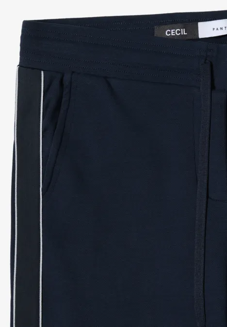 Piqué Hose mit Tape universal blue
