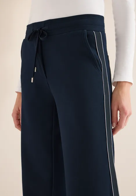 Piqué Hose mit Tape universal blue
