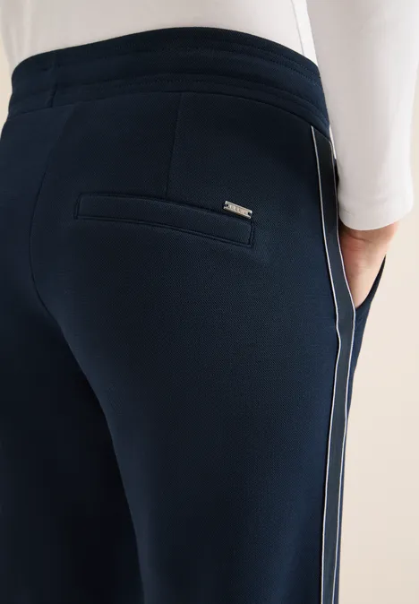 Piqué Hose mit Tape universal blue