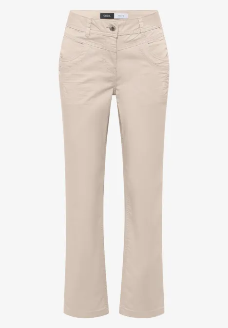 Washed-Look Hose grain beige