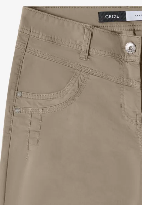 Broeken met wijde pijpen smoky taupe